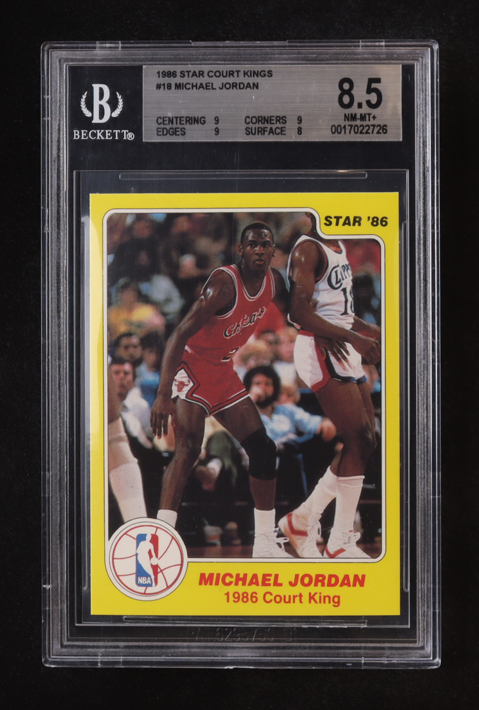 Michael Jordan 1986 Star Court Kings #18 RC (BGS 8.5) at PristineAuction.com Michael Jordan 1986 Star Court Kings #18 RC (BGS 8.5) at PristineAuction.com