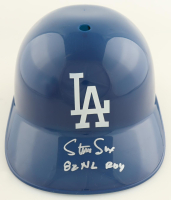 Steve Sax Signed Dodgers Full-Size Batting Helmet Inscribed "82 NL ROY" (Schwartz) at PristineAuction.com