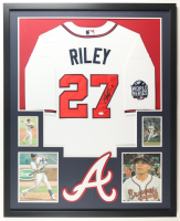 Austin Riley Signed Braves Custom Framed Jersey Display (JSA) at PristineAuction.com