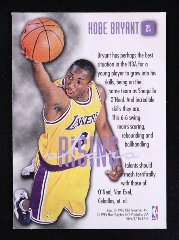 Kobe Bryant 1996-97 Ultra Rising Stars #2 RC at PristineAuction.com Kobe Bryant 1996-97 Ultra Rising Stars #2 RC at PristineAuction.com