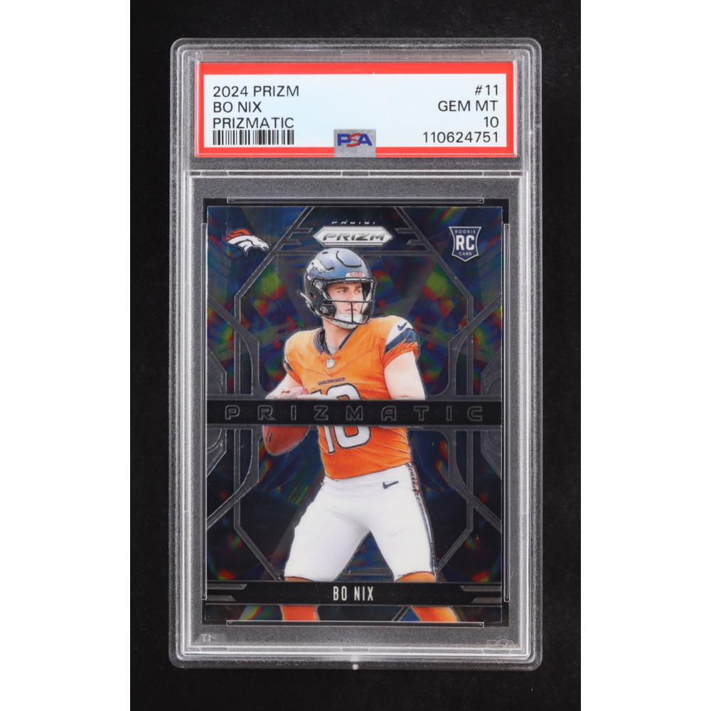 Bo Nix 2024 Panini Prizmatic Prizm #11 RC (PSA 10) at PristineAuction.com