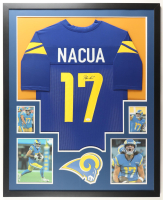 Puka Nacua Signed Rams Custom Framed Jersey Display (JSA) at PristineAuction.com