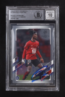 Eduardo Camavinga Signed 2020-21 Topps Chrome UEFA Champions League #44 RC (BGS | Auto 10) at PristineAuction.com