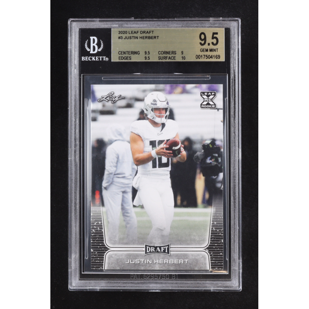 Justin Herbert 2020 Leaf Draft #3 RC (BGS 9.5) at PristineAuction.com