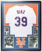 Edwin Diaz Signed Mets Custom Framed Jersey Display (JSA) at PristineAuction.com