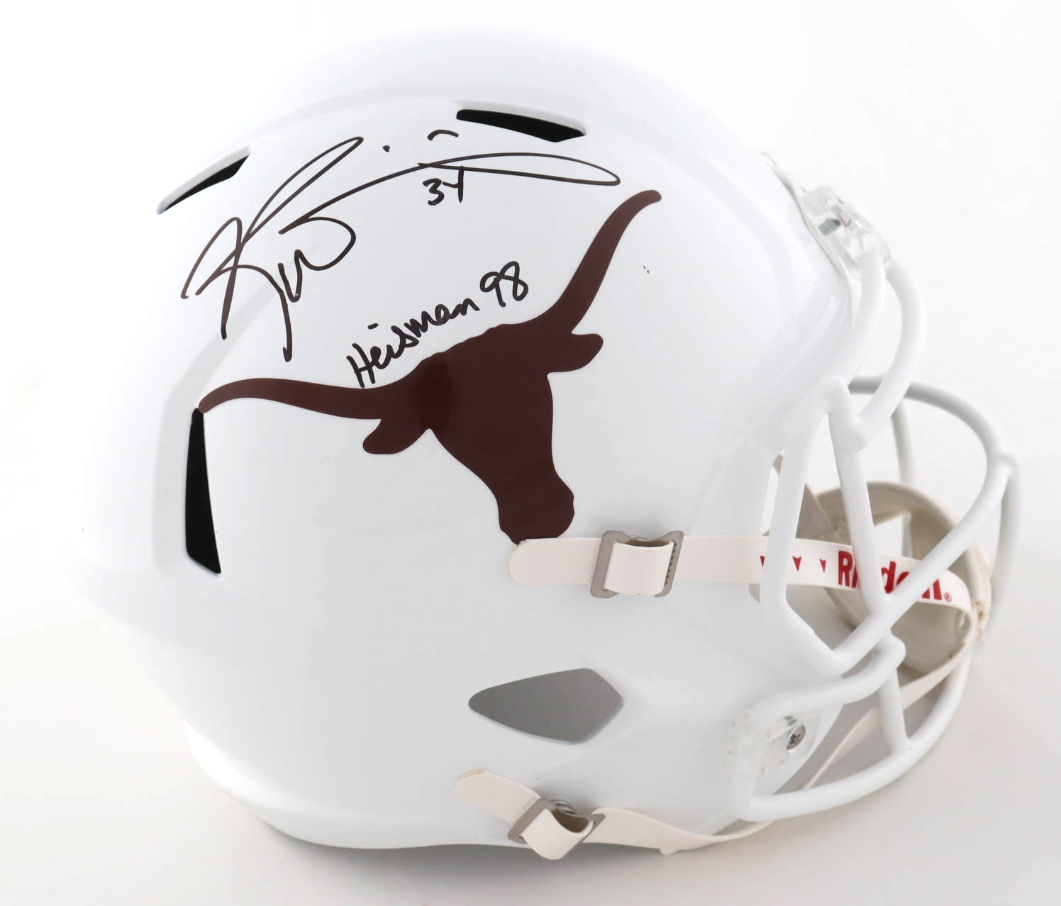 Ricky Williams Signed Texas Longhorns Full-Size Speed Helmet Inscribed "Heisman 98" (Schwartz) at PristineAuction.com Ricky Williams Signed Texas Longhorns Full-Size Speed Helmet Inscribed "Heisman 98" (Schwartz) at PristineAuction.com