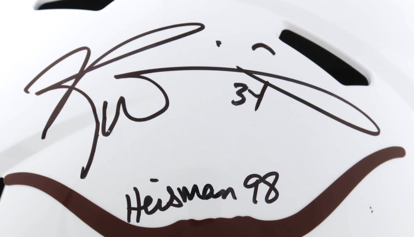 Ricky Williams Signed Texas Longhorns Full-Size Speed Helmet Inscribed "Heisman 98" (Schwartz) at PristineAuction.com Ricky Williams Signed Texas Longhorns Full-Size Speed Helmet Inscribed "Heisman 98" (Schwartz) at PristineAuction.com