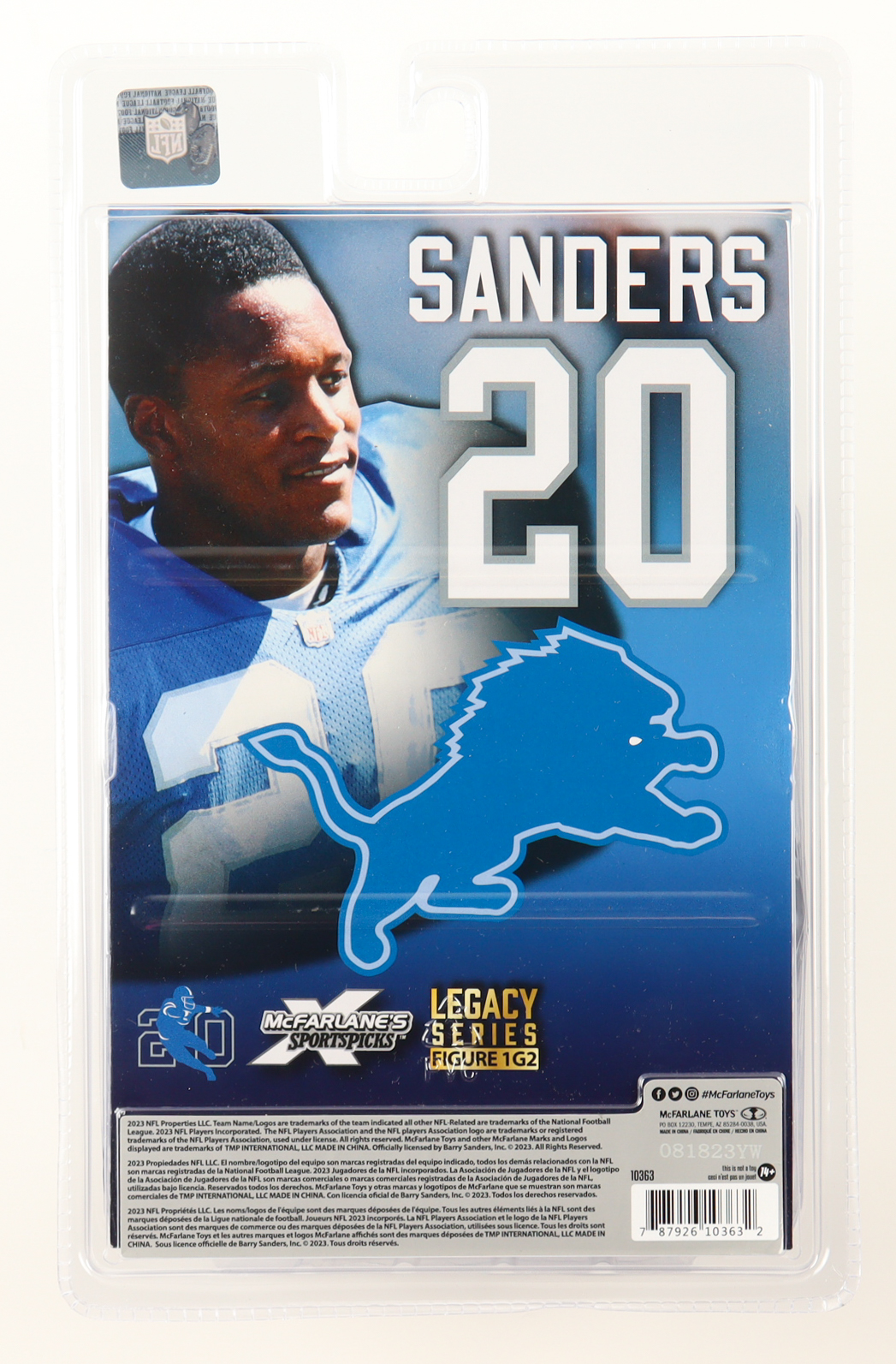 Barry Sanders Signed Lions McFarlane's Toys Action Figurine (Schwartz) at PristineAuction.com Barry Sanders Signed Lions McFarlane's Toys Action Figurine (Schwartz) at PristineAuction.com
