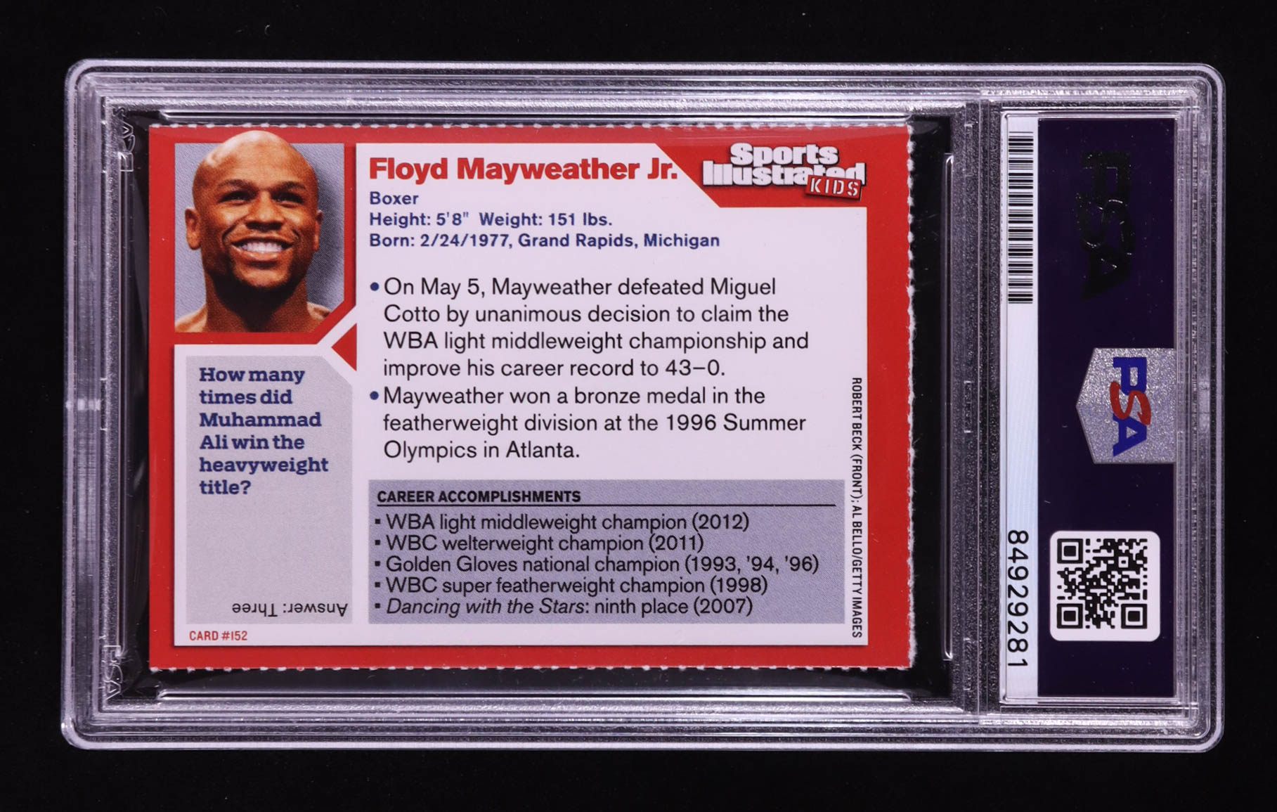 Floyd Mayweather Jr. Signed 2012 Sports Illustrated for Kids #152 (PSA Authentic) at PristineAuction.com Floyd Mayweather Jr. Signed 2012 Sports Illustrated for Kids #152 (PSA Authentic) at PristineAuction.com