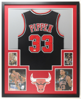 Scotty Pippen Signed Bulls Custom Framed Jersey Display (Beckett) at PristineAuction.com
