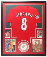 Steven Gerrard Signed Liverpool Custom Framed Jersey Display (Beckett) at PristineAuction.com