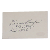 Donna Douglas Signed 3x5 Cut Inscribed "Elly May" (ACOA) at PristineAuction.com