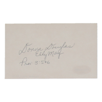 Donna Douglas Signed 3x5 Cut Inscribed "Elly May" (ACOA) at PristineAuction.com