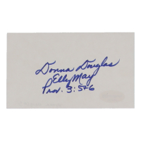 Donna Douglas Signed 3x5 Cut Inscribed "Elly May" (ACOA) at PristineAuction.com