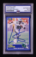 Cris Carter Signed 1989 Score #72 RC (PSA Authentic) at PristineAuction.com