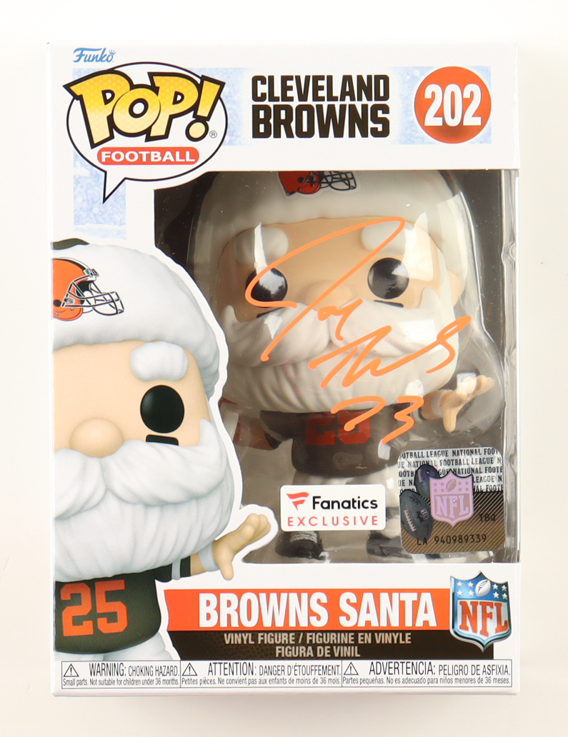 Joe Thomas Signed Browns #202 Browns Santa Funko Pop! Vinyl Figure (Schwartz) at PristineAuction.com Joe Thomas Signed Browns #202 Browns Santa Funko Pop! Vinyl Figure (Schwartz) at PristineAuction.com