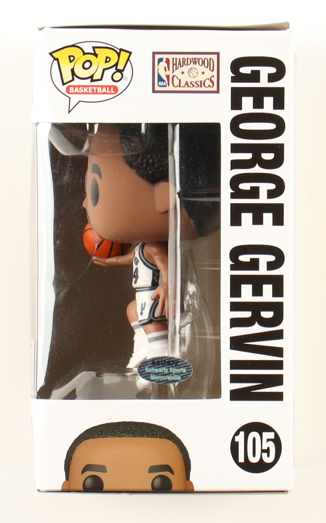 George Gervin Signed Spurs #105 Funko Pop! Vinyl Figure (Schwartz) at PristineAuction.com George Gervin Signed Spurs #105 Funko Pop! Vinyl Figure (Schwartz) at PristineAuction.com
