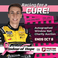Window of Hope: Carson Hocevar Signed #77 Driver Window Net at PristineAuction.com