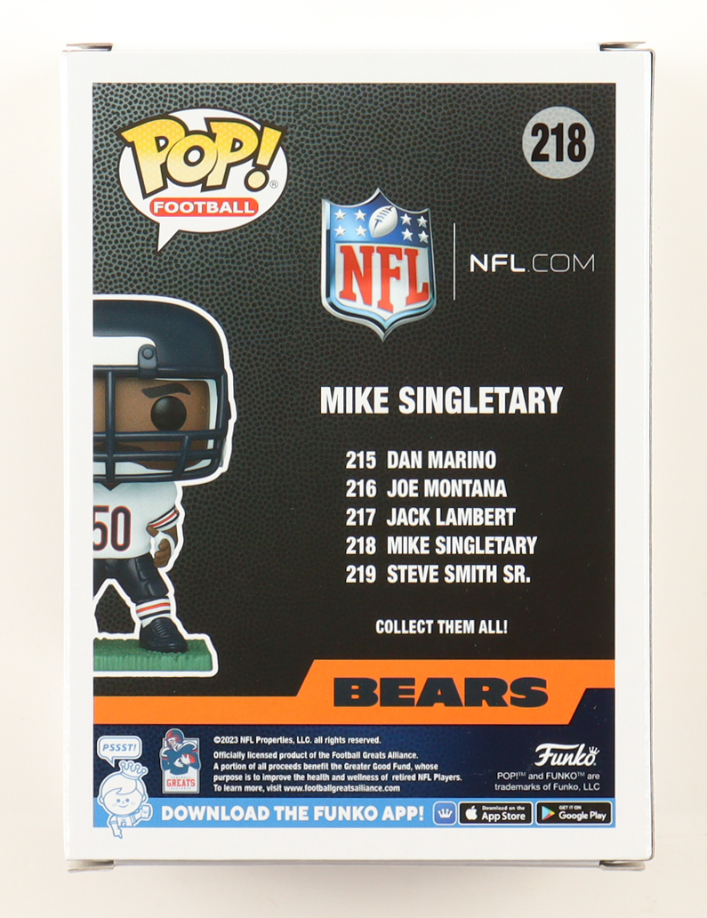 Mike Singletary Signed Bears #218 Mike Singletary Funko Pop! Vinyl Figure Inscribed "HOF 98" (Schwartz) at PristineAuction.com Mike Singletary Signed Bears #218 Mike Singletary Funko Pop! Vinyl Figure Inscribed "HOF 98" (Schwartz) at PristineAuction.com