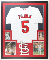 Albert Pujols Signed Cardinals Custom Framed Jersey Display (Beckett) at PristineAuction.com