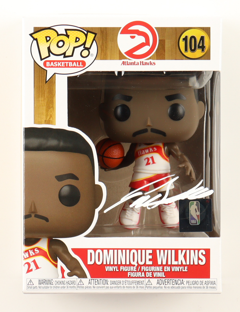 Dominique Wilkins Signed Hawks #104 Funko Pop! Vinyl Figure (Schwartz) at PristineAuction.com Dominique Wilkins Signed Hawks #104 Funko Pop! Vinyl Figure (Schwartz) at PristineAuction.com