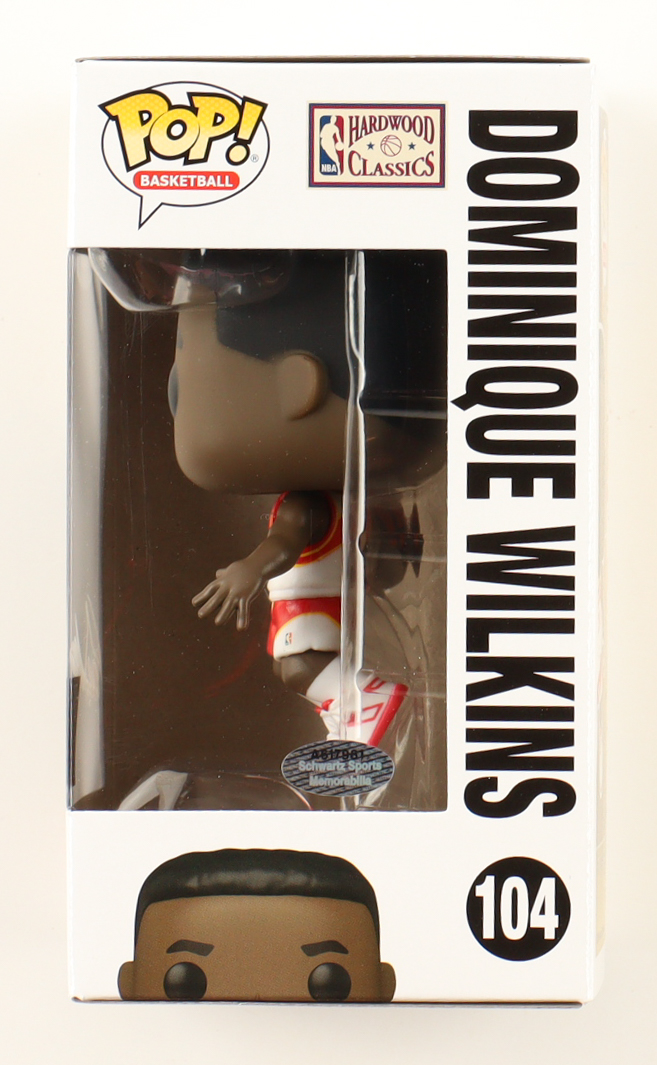 Dominique Wilkins Signed Hawks #104 Funko Pop! Vinyl Figure (Schwartz) at PristineAuction.com Dominique Wilkins Signed Hawks #104 Funko Pop! Vinyl Figure (Schwartz) at PristineAuction.com