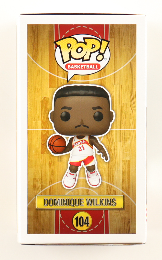 Dominique Wilkins Signed Hawks #104 Funko Pop! Vinyl Figure (Schwartz) at PristineAuction.com Dominique Wilkins Signed Hawks #104 Funko Pop! Vinyl Figure (Schwartz) at PristineAuction.com