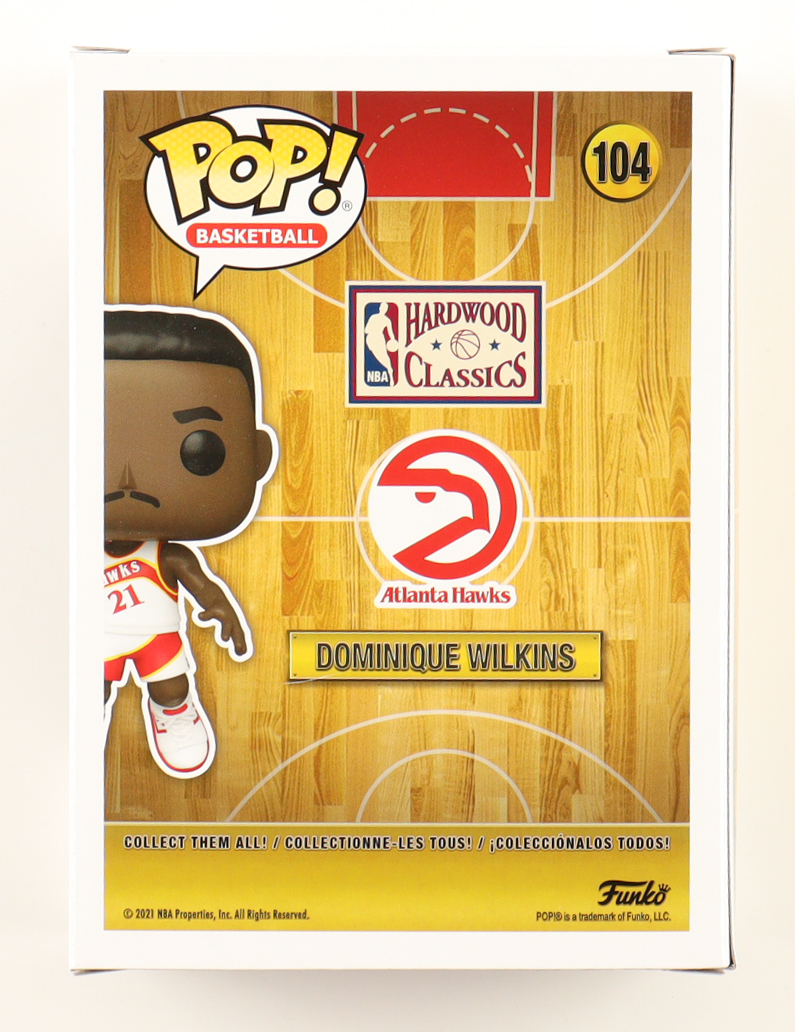 Dominique Wilkins Signed Hawks #104 Funko Pop! Vinyl Figure (Schwartz) at PristineAuction.com Dominique Wilkins Signed Hawks #104 Funko Pop! Vinyl Figure (Schwartz) at PristineAuction.com