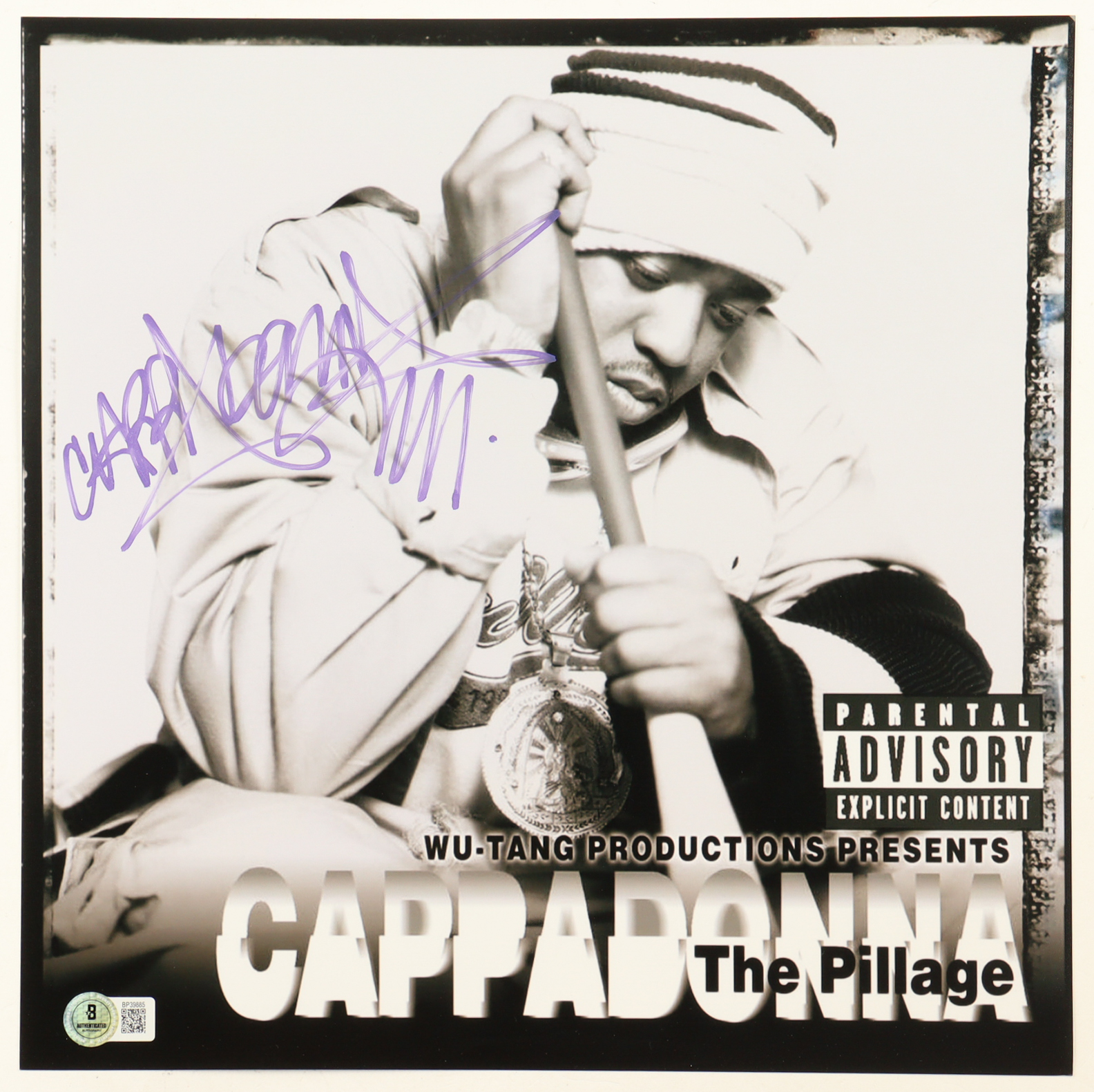 Cappadonna Signed "The Pillage" 12x12 Photo (Beckett) at PristineAuction.com Cappadonna Signed "The Pillage" 12x12 Photo (Beckett) at PristineAuction.com