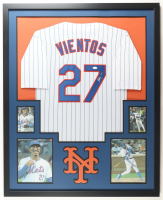 Mark Vientos Signed Mets Custom Framed Jersey Display (JSA) at PristineAuction.com