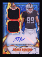 Brock Bowers 2024 Topps Resurgence Ignite Rookie Patch Autographs Blue Surge #IPABB RC #67/99 at PristineAuction.com