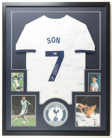 Son Heung-min Signed Tottenham Custom Framed Jersey Display (Beckett) at PristineAuction.com
