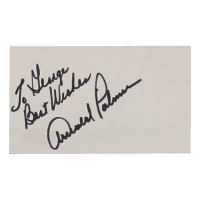 Arnold Palmer Signed 3x5 Cut Inscribed "Best Wishes" (ACOA) at PristineAuction.com