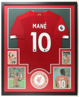 Sadio Mane Signed Liverpool Custom Framed Jersey Display (Beckett) at PristineAuction.com