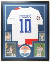 Luka Modric Signed Team Croatia Custom Framed Jersey Display (Beckett) at PristineAuction.com