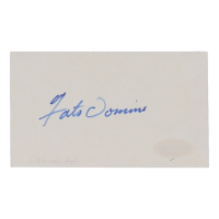 Fats Domino Signed 3x5 Cut (ACOA) at PristineAuction.com