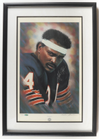 Walter Payton Signed LE Bears Custom Framed Lithograph Display (Steiner) at PristineAuction.com