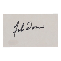 Fats Domino Signed 3x5 Cut (ACOA) at PristineAuction.com