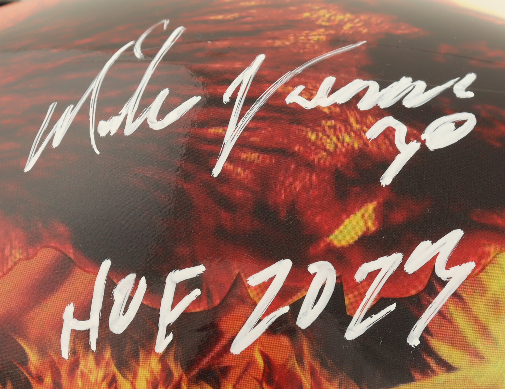 Mike Vernon Signed Flames Full-Size Goalie Mask Inscribed "HOF 2023" (Schwartz) at PristineAuction.com Mike Vernon Signed Flames Full-Size Goalie Mask Inscribed "HOF 2023" (Schwartz) at PristineAuction.com