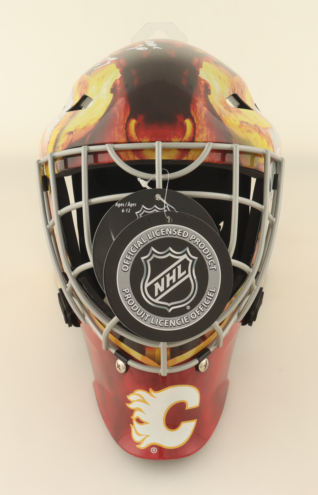 Mike Vernon Signed Flames Full-Size Goalie Mask Inscribed "HOF 2023" (Schwartz) at PristineAuction.com Mike Vernon Signed Flames Full-Size Goalie Mask Inscribed "HOF 2023" (Schwartz) at PristineAuction.com