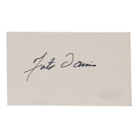 Fats Domino Signed 3x5 Cut (ACOA) at PristineAuction.com