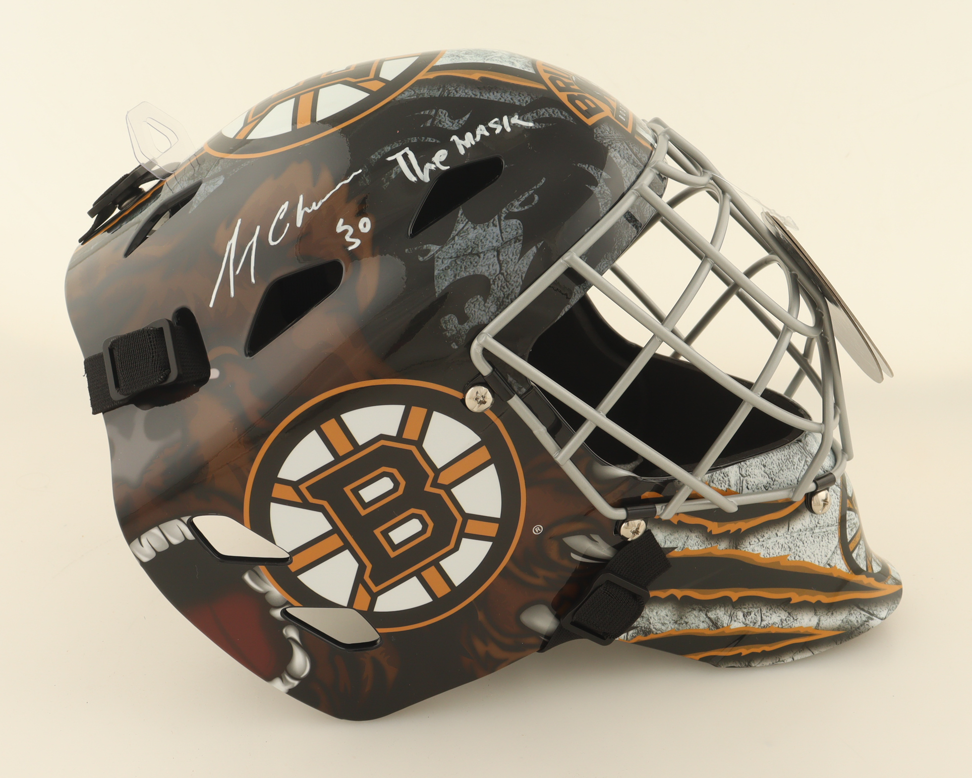 Gerry Cheevers Signed Bruins Full-Size Goalie Mask Inscribed "The Mask" (Schwartz) at PristineAuction.com Gerry Cheevers Signed Bruins Full-Size Goalie Mask Inscribed "The Mask" (Schwartz) at PristineAuction.com