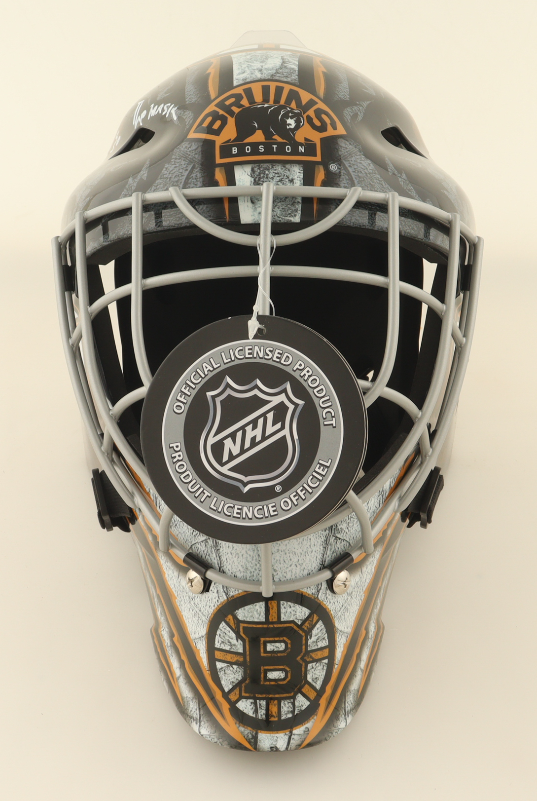 Gerry Cheevers Signed Bruins Full-Size Goalie Mask Inscribed "The Mask" (Schwartz) at PristineAuction.com Gerry Cheevers Signed Bruins Full-Size Goalie Mask Inscribed "The Mask" (Schwartz) at PristineAuction.com