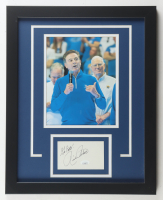 Rick Pitino Signed Kentucky Wildcats Custom Framed Index Card Display Inscribed "Go Cats!" (JSA) at PristineAuction.com