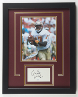 Charlie Ward Signed FSU Seminoles Custom Framed Index Card Display (JSA) at PristineAuction.com