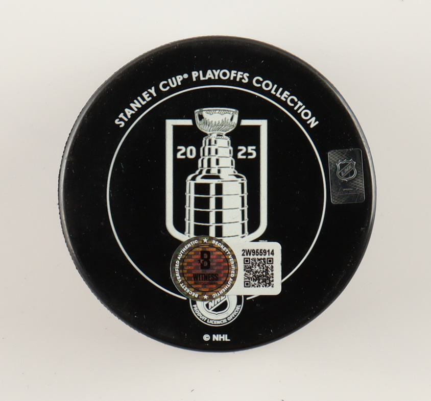 Aleksander Barkov Signed Panthers 2025 Stanley Cup Champions Logo Hockey Puck (Beckett) at PristineAuction.com Aleksander Barkov Signed Panthers 2025 Stanley Cup Champions Logo Hockey Puck (Beckett) at PristineAuction.com