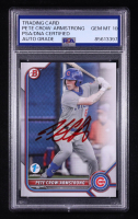 Pete Crow-Armstrong Signed 2022 Bowman 1st Edition #BPPF102 RC (PSA Authentic | Auto 10) at PristineAuction.com