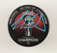 Aaron Ekblad Signed Panthers 2024 Stanley Cup Champions Logo Hockey Puck (Beckett) at PristineAuction.com