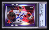 Garrett Whitlock Signed 2021 Topps Chrome Update Purple Refractors #USC5 RC (PSA Authentic | Auto 10) at PristineAuction.com