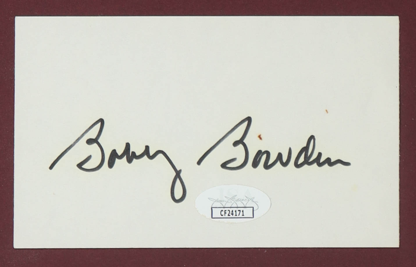 Bobby Bowden Signed FSU Seminoles Custom Framed Index Card Display (JSA) at PristineAuction.com Bobby Bowden Signed FSU Seminoles Custom Framed Index Card Display (JSA) at PristineAuction.com
